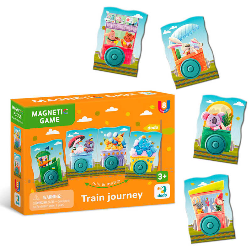 гр Магнітна гра "Подорож потягом" 200254 (64) "DoDo", 8 магнітів, в коробці