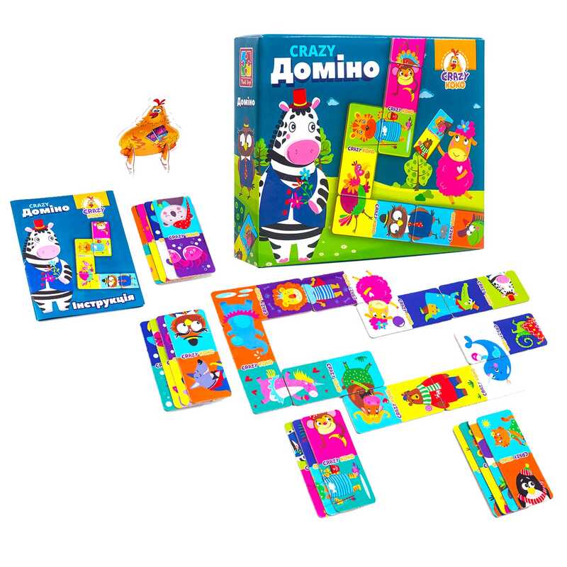 гр Гра настільна "Crazy Доміно" - / укр / VT 8055-10 (12) "Vladi Toys"