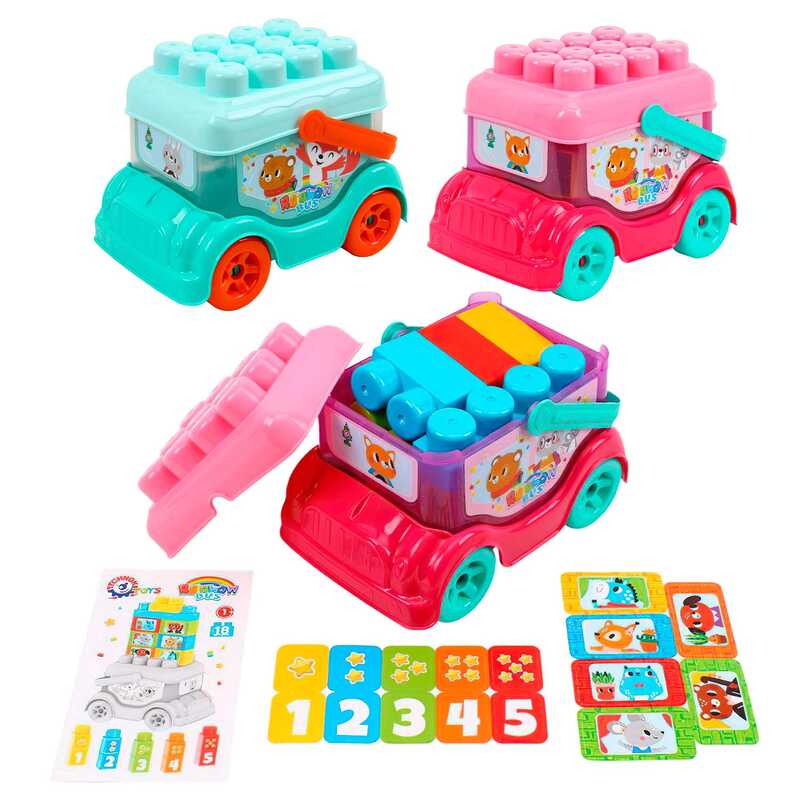 гр Автобус-конструктор 0396 (6) "Technok Toys", 18 деталей, у сітці