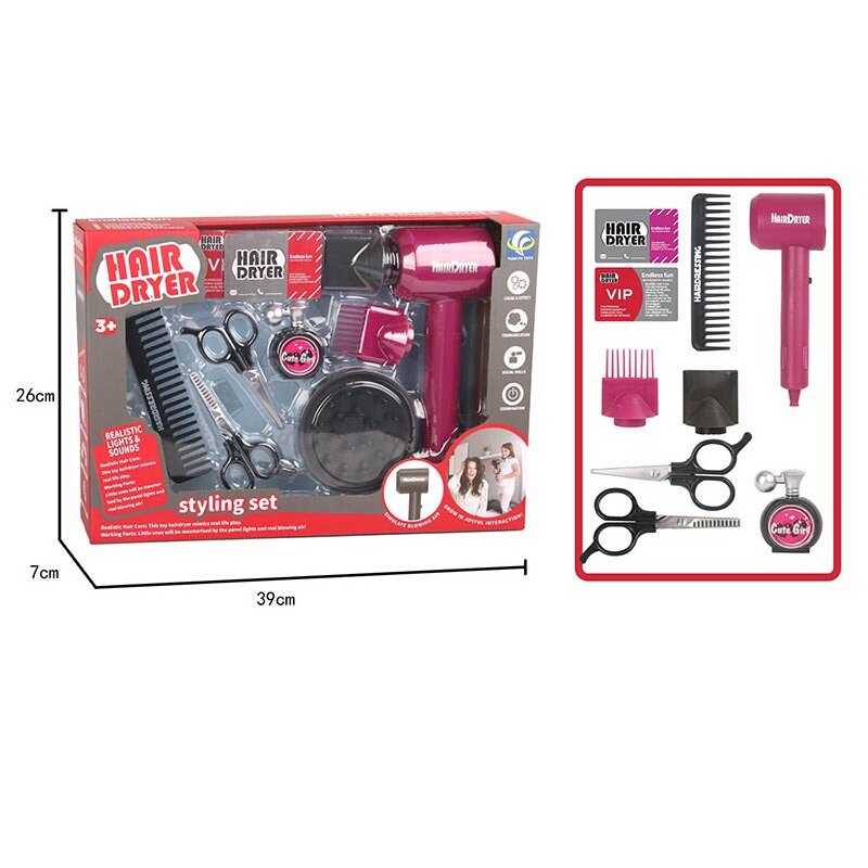 Набір перукаря YF 820 D-1 (42/2) функціональний фен, на батарейках, аксесуари, в коробці