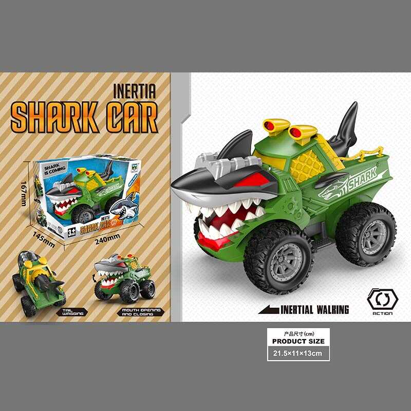 Машинка SY 300-2 (48/2) інерційний механізм, рухливий хвіст та щелепа, в коробці