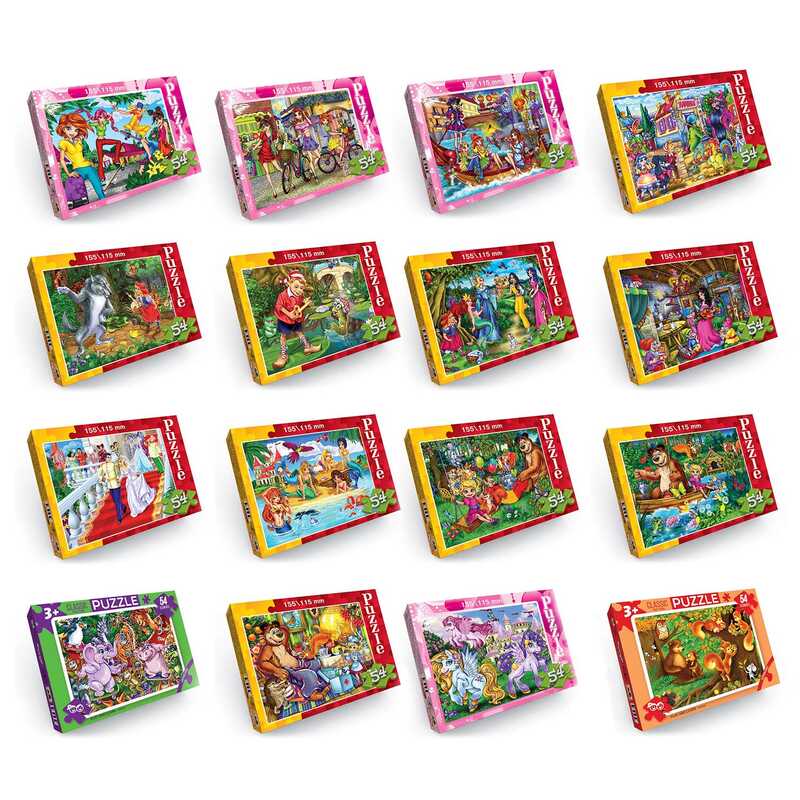 гр Пазли 54 ел. C54-...-... МІКС (160) ВИДАЄТЬСЯ ТІЛЬКИ МІКС ВИДІВ "Danko Toys"