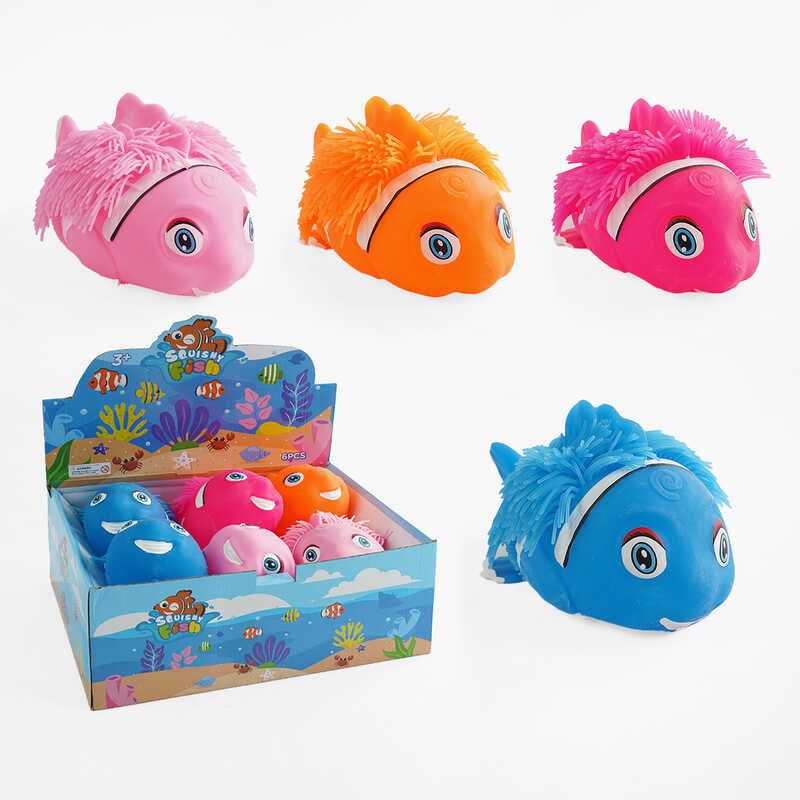 Антистрес C 68683 (8) ЦІНА ЗА 6 ШТУК У БЛОЦІ, “Рибка”, підсвічування, розмір - 24,5х12 см, в коробці