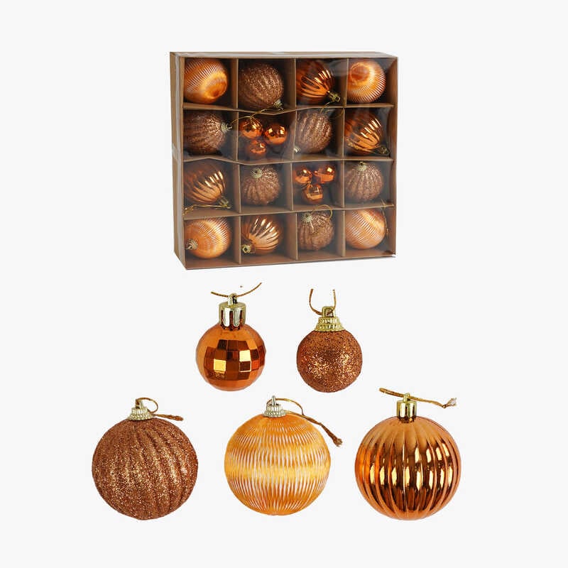 Новорічні прикраси C 67450 (60) кульки, 28 штук, діаметр 5.5 і 3 см, в коробці