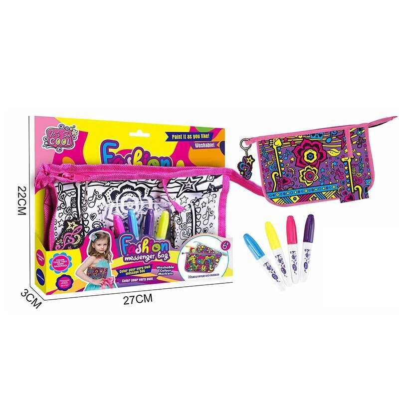 Набір для творчості JX 20112-3 (120/2) 4 маркери для тканини, сумочка, в коробці