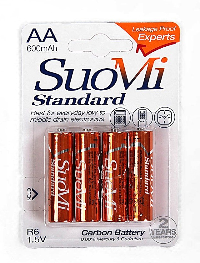 Батарейки “SuoMi” C 66691, пальчикові, АА 1,5V, ЦІНА ЗА 4 ШТУКИ , планшет