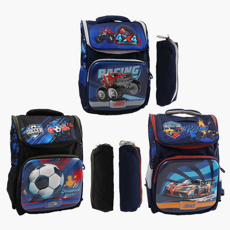 Рюкзак C 72902 (120) розмір: 25х16х44 см, 1 відділення, 3 кишені, на блискавці, пластикові вставки, пакет, в пакеті, ВИДАЄТЬСЯ МІКС ВИДІВ