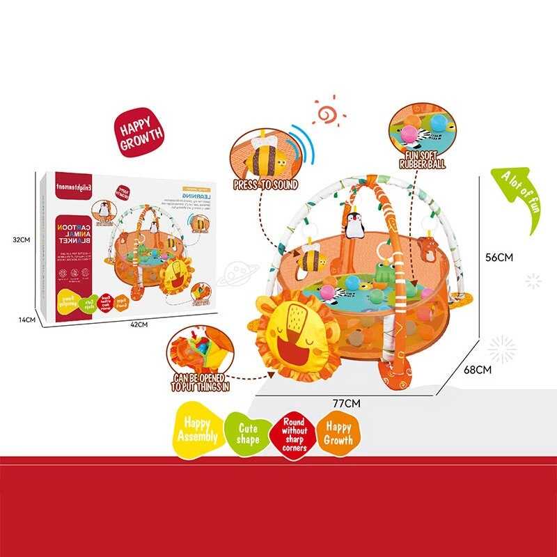 Килимок 368-111 S (18) 77х68х52 см, кульки, підвіски, пискавки, відсік для зберігання кульок, бортики, 2 еластичні дуги, в коробці