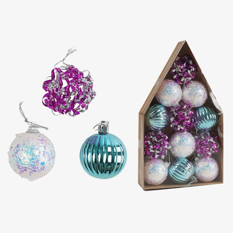 Новорічні прикраси C 67483 (104) 12 штук, кульки, D = 5 см, в коробці