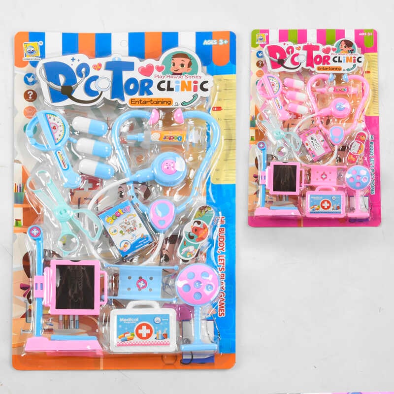 Набір лікаря 666-78 (60/2) 2 кольори, 12 елементів, на листі