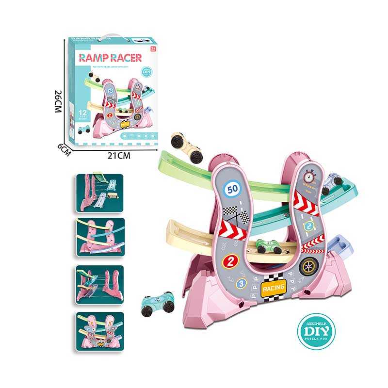 Трек 61 T 45 (96/2) 4 рівні, 4 машинки, наліпки, в коробці