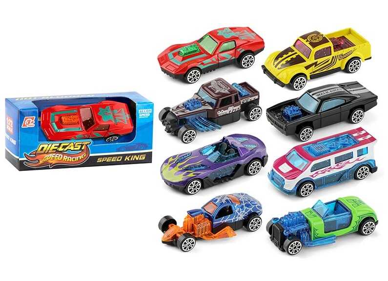 Машинка K 112 A4 (1080/3) 8 видів, металопластик, в коробці, ВИДАЄТЬСЯ МІКС