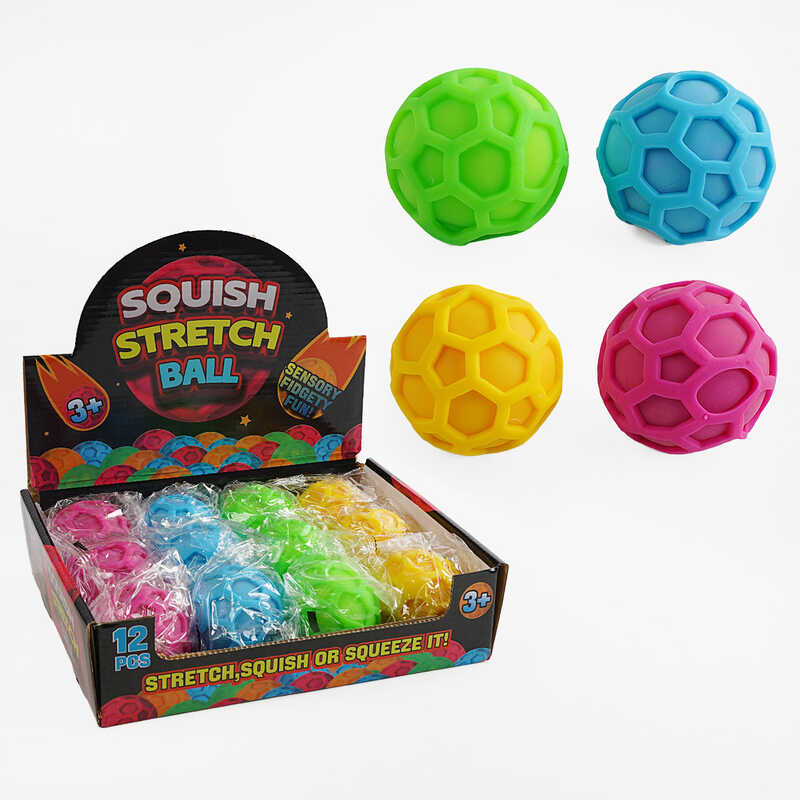 Гра антистрес C 68830 (24) ЦІНА ЗА 12 ШТУК В БЛОЦІ, "м'ячик", наповнювач - піна