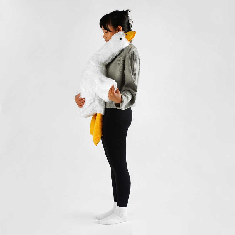 гр М`яка іграшка "Гусак-обіймак" 75602 (20) розмір 1м, колір білий, наповнювач холлофайбер