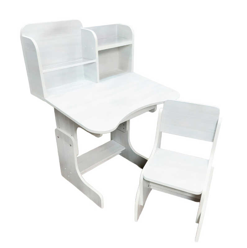 гр Парта шкільна ПШ 059 (1) ЛДСП, біле дерево, 69*45 см, + 1 стілець, з пеналом