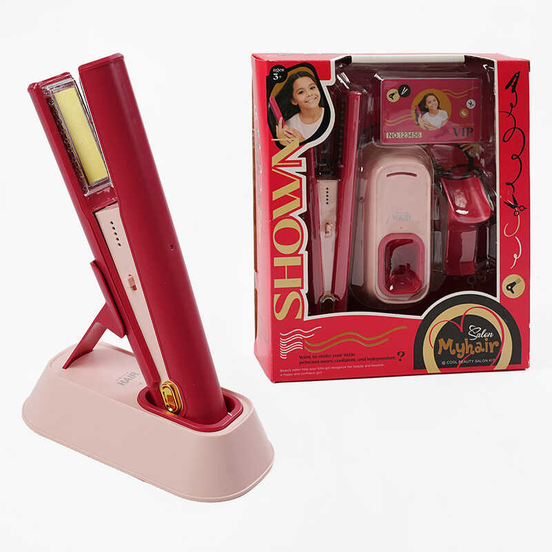 Набір перукаря 2805-3 (72/2) підсвічування, звуки, функціональний стайлер з підставкою, картка, в коробці