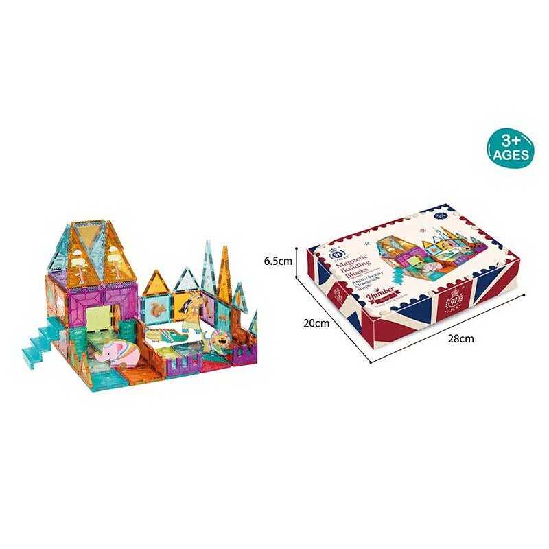 Магнітний конструктор AH 059 (10) “Зоопарк”, тваринки, 65 деталей, в коробці