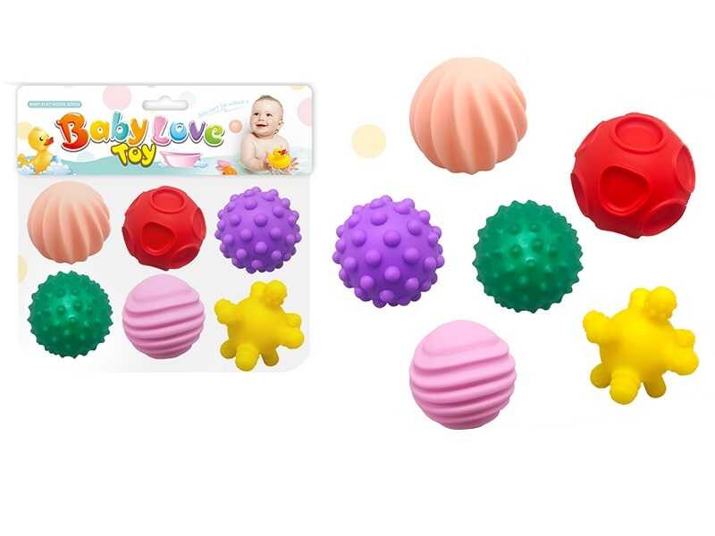 Сенсорні кульки 916-6 (120/2) 6 штук, пискавка, у пакеті