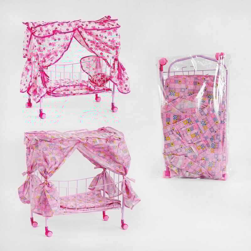 Ліжечко 1889 (8) метал, балдахін, В ПАКЕТІ