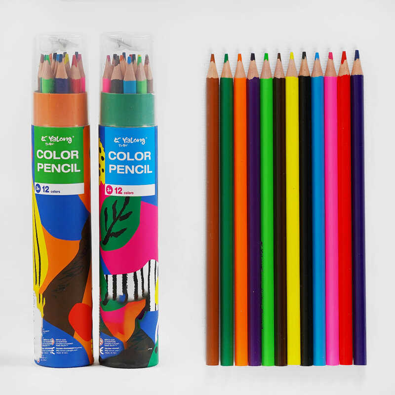 Олівці C 62000 (192) 2 види, 12 кольорів, в тубі