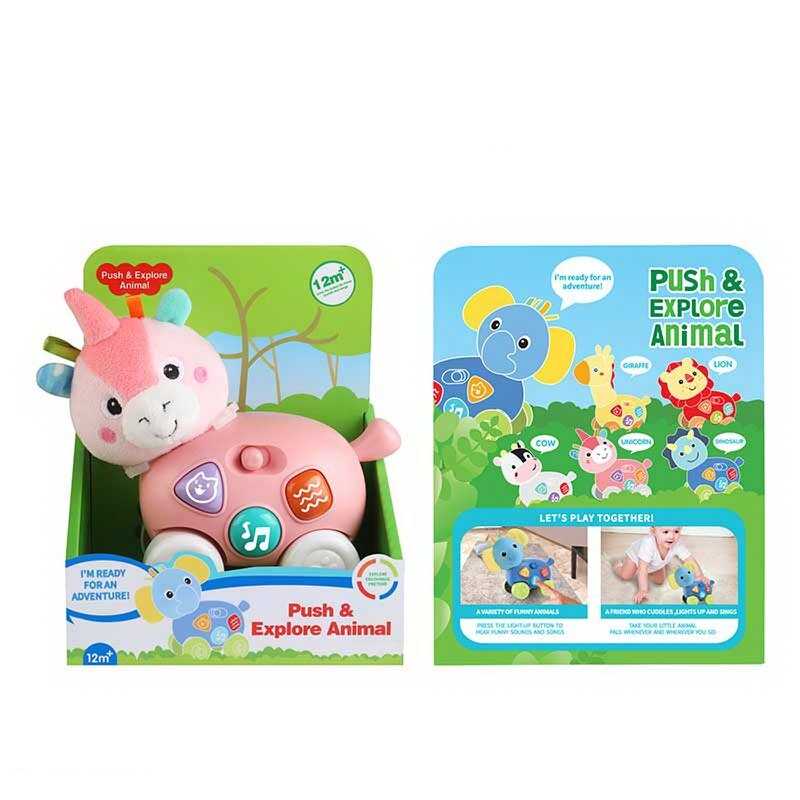 Музичне брязкальце 1953-1 (48) мелодія, звукові ефекти, підсвічування, колеса, в коробці