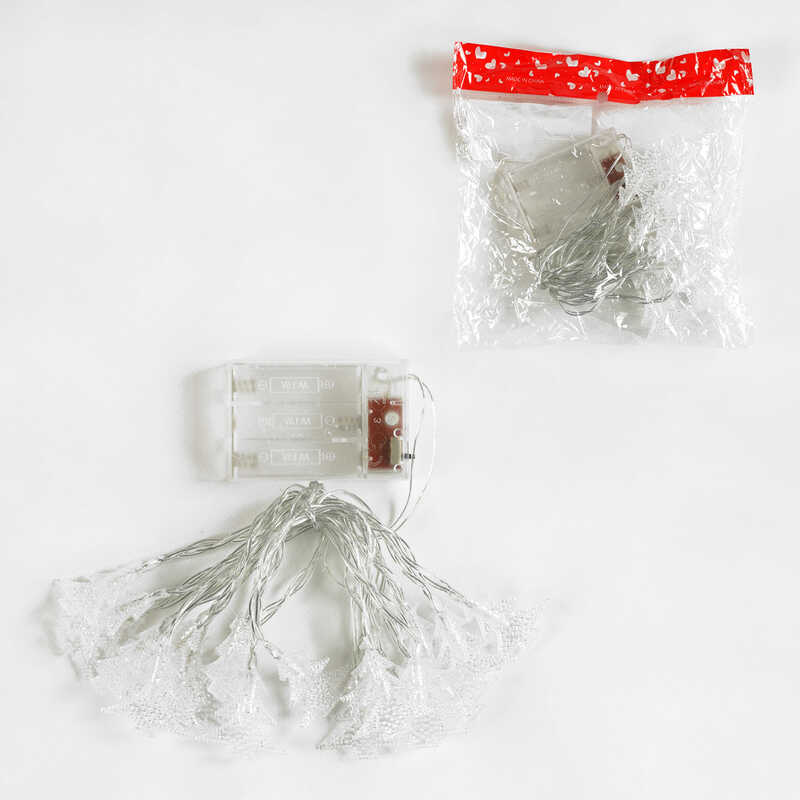 Гірлянда C 61489 (200) "Ялинки", на батарейках, жовте світло, 2 режими, у пакеті