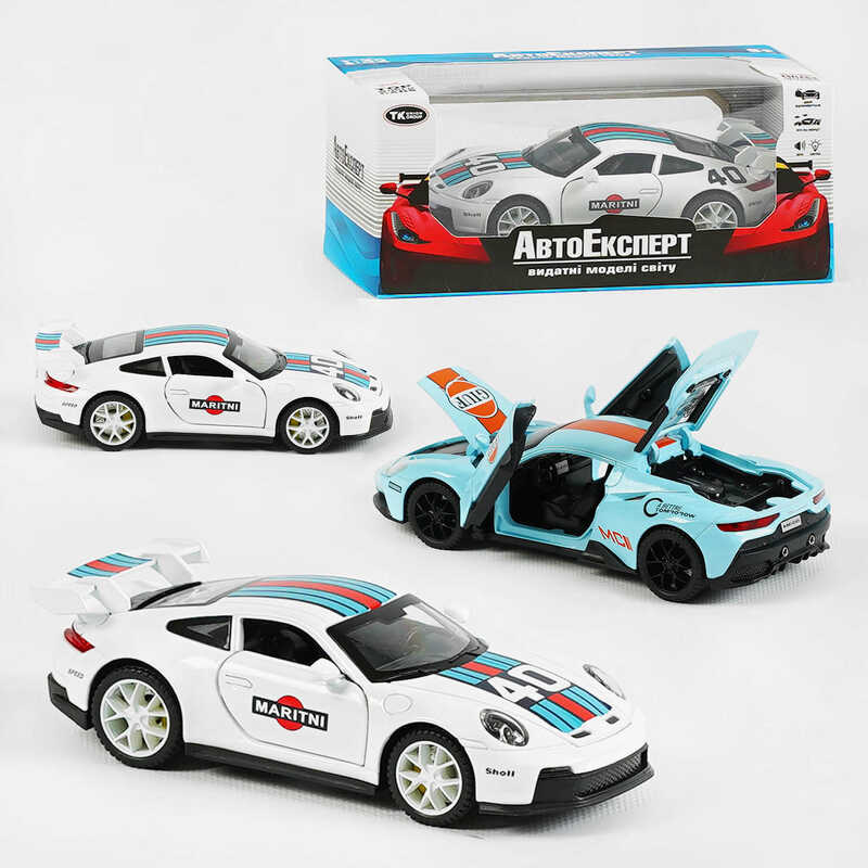 Машинка 78377 (48/2) "Авто Експерт", 2 види, металопластик, 1:32, звук, світло, інерція, рухомі елементи, в коробці