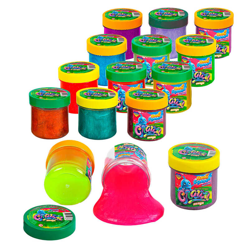 гр Лизун 23467 (24) "Пані Булька", ЦІНА ЗА 1 ШТ, 120 г, ароматизований, середня банка, перламутр, 12 кольорів, МІКС