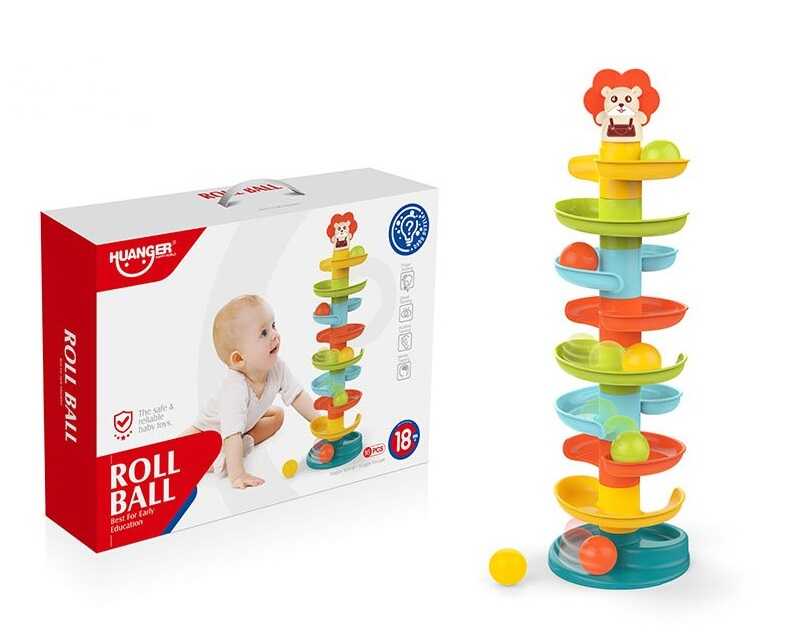 Гра з кульками HE 0292 (12) 6 м'ячиків з гримлячими елементами, прорізувач, в коробці