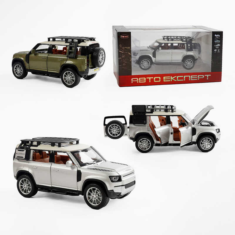 Джип RS-59023 (36) "Авто Експерт", 2 кольори, металопластик, масштаб 1:22, світло, звук, інерція, відчиняються двері, багажник та капот, в коробці