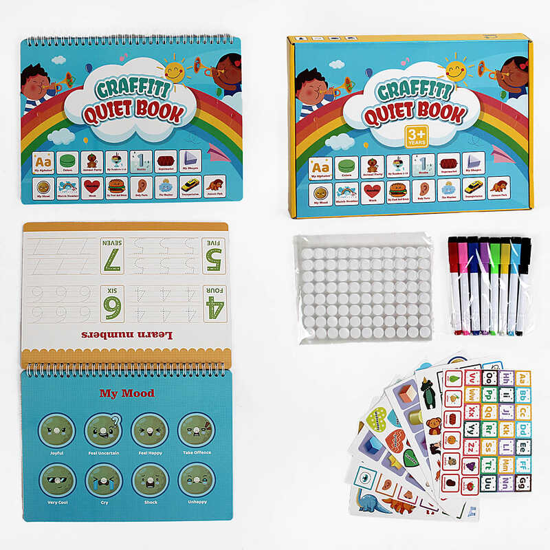 Книжка логічна C 60433 (28) Монтессорі, дошкільне навчання, 22 комплекти завдань, в коробці