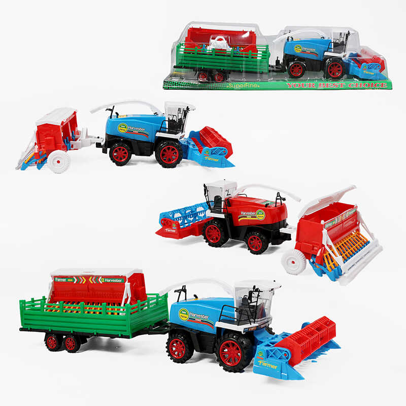 Комбайн 0488-141 (36/2) причіп, розмір: 50х16х12 см, інерційний механізм, рухомі елементи конструкції, додаткова насадка, в слюді