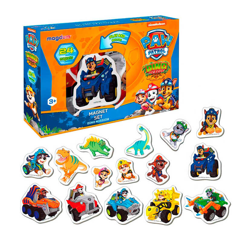 гр Набір магнітів ML 4034-05 "Щенячий патруль. Діномісія" (60) "Magdum", англ. мова