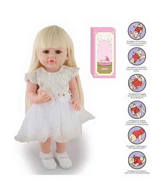 Лялька AFD 8866-53 S (12) висота: 52 см, функціональна, гумова, звуки, прошите волосся, аксесуари, в коробці