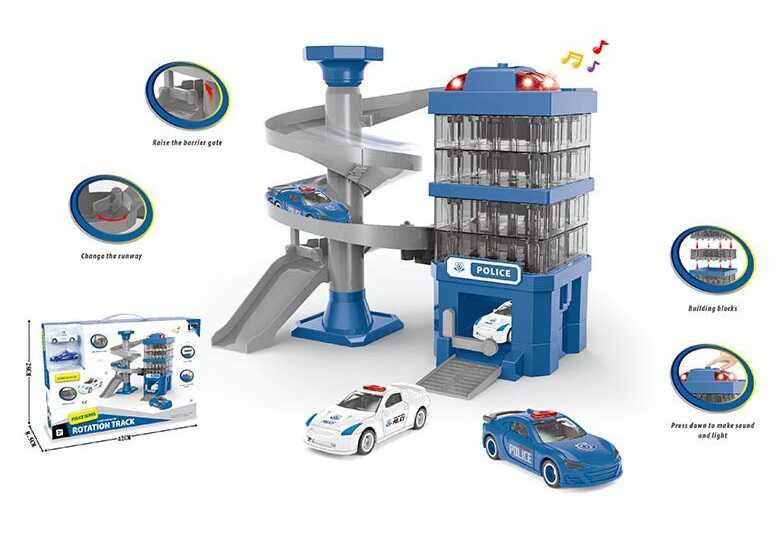 Трек СМ 559-33 (18/2) "Поліція", світло, звук, 2 машинки, в коробці