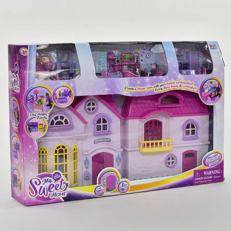 Будиночок 16428 (6) з меблями, звук, світло, в коробці