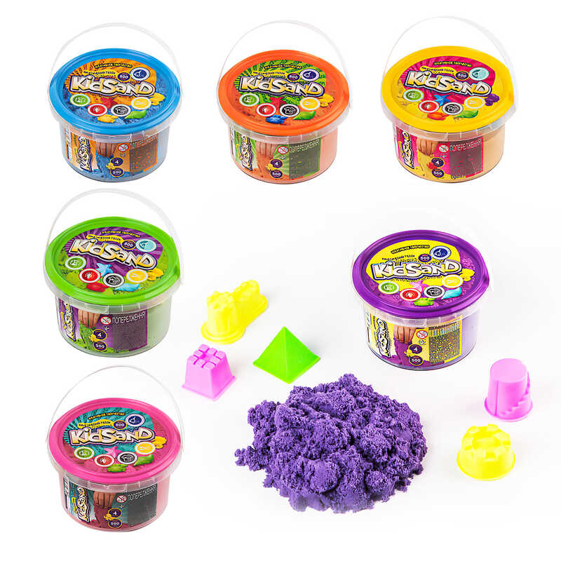 гр Кінетичний пісок "KidSand" 500г KS-01-02 (24) "Danko Toys" ВИДАЄТЬСЯ МІКС ВИДІВ