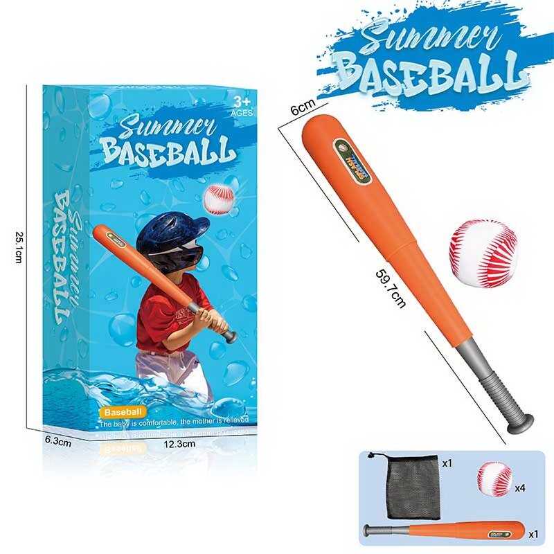 Бейсбол BZ 007 (72/2) бита, 4 м’яких м'ячі, мішечок, в коробці