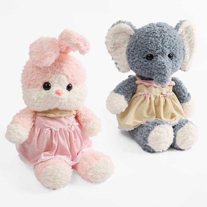 М`яка іграшка M 18658 (100) 2 види, середня висота - 43 см, знімна сукня