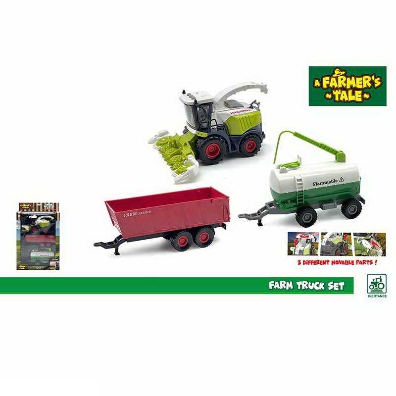 Комбайн 550-12 C (24/2) комбайн, причеп - самоскид, інерція, цистерна, підсвічування, звуки, рухомі елементи, на батарейках, в коробці