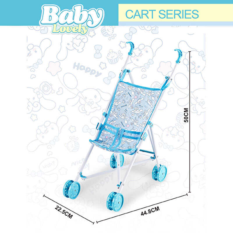 Візок для ляльок 7 YGG-2 /MLD-2/K (120/2) герой, складна конструкція, пластиковий каркас, текстильне сидіння, подвійні колеса, в пакеті