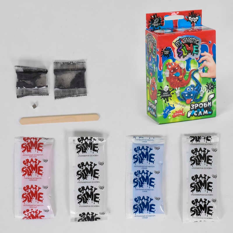 гр Набір для проведення дослідів "Crazy Slime Magnetic" (16) SLM-Mg-02-01.02 УКР,  "Danko Toys"