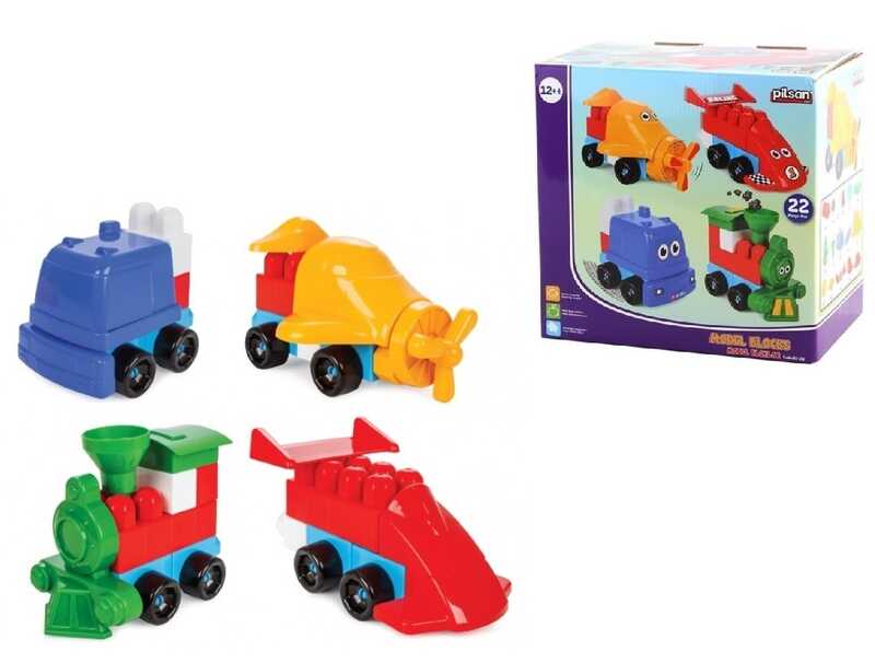 Конструктор-машина 03-213 Pilsan (12) 4 варіанти збірки, 22 деталі, у коробці