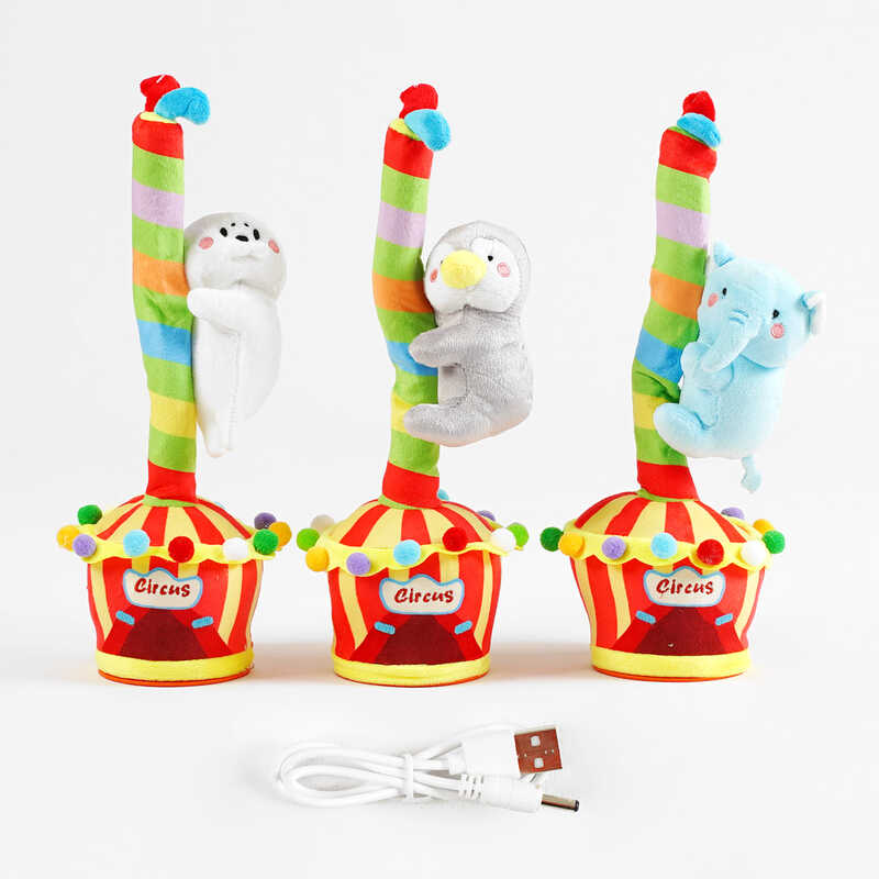 Інтерактивна іграшка М 49105 (100) 3 види, звук, пісні англійською мовою, функція запису голосу, танцює, h-32 см, акумулятор, USB, в пакеті, МІКС ВИДІВ