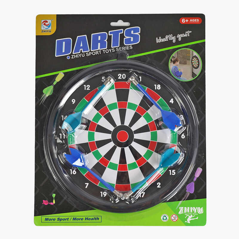 Дартс ZY 3009 (72/2) 4 дротика на магнітах, d -25 см, на листі