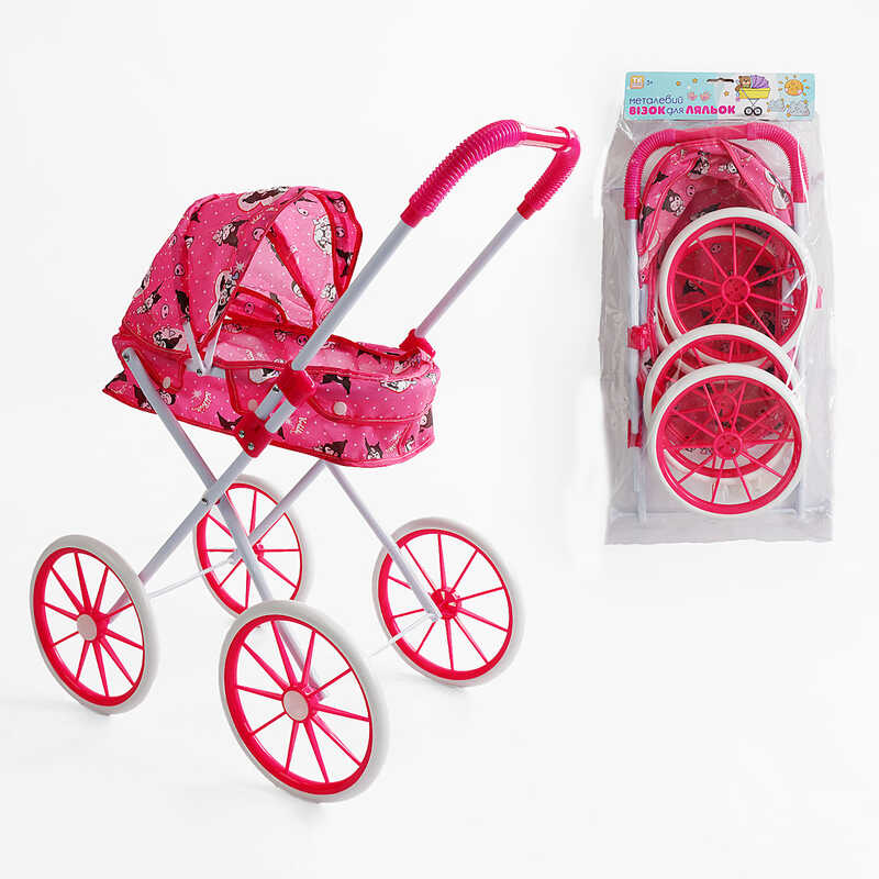Візок для ляльки TK 83-205 (24/2) "TK Group", складна конструкція, пупс до 35 см, металевий каркас, в пакеті