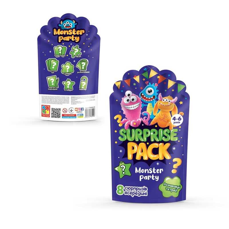 гр Набір сюрпризів "Surprise pack.Monster party" VT 8080-03 (10) "Vladi Toys"