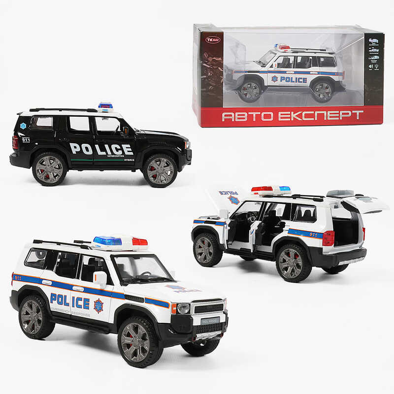 Джип RS-40895 (36/2) "Авто Експерт", "Поліція", металопластик, масштаб 1:22, світло, звук, інерція, відчиняються двері, багажник та капот, в коробці