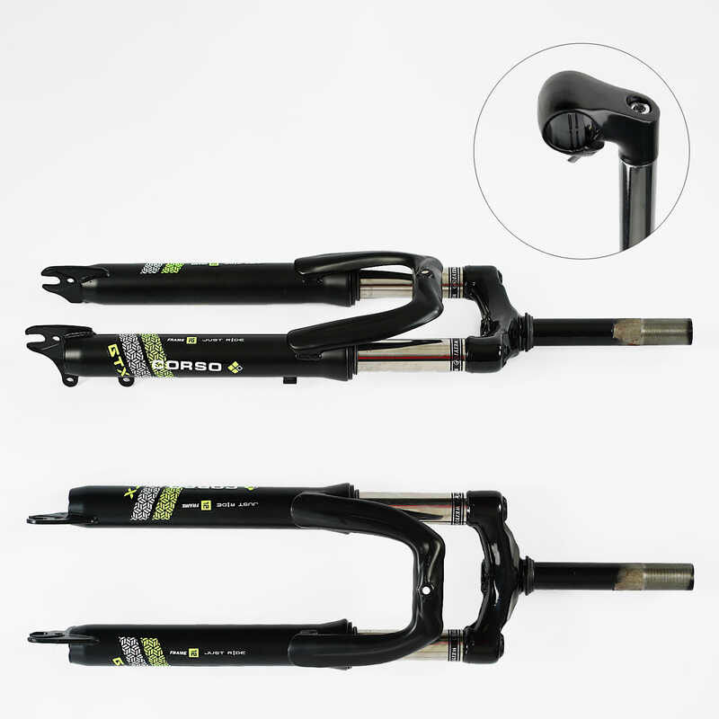 Вилка велосипедна амортизаційна 24'' SK-24331 (1) (10) матеріал сталь, 38мм, під регульваний винос керма, без перемикача