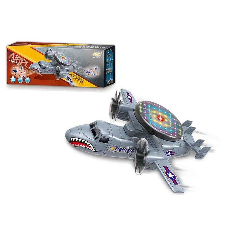 Літак 286-18 (48/2) звук, підсвічування, колесо вільного ходу, автоматичне обертання лопастей, проєкція, в коробці